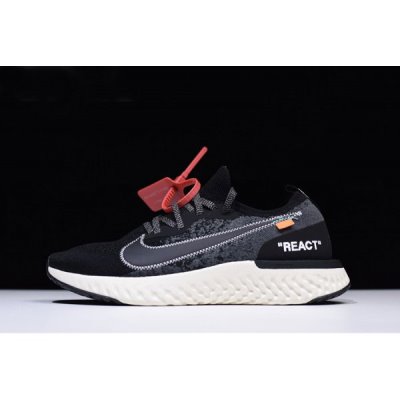 Nike Erkek Epic React Flyknit Beyaz / Siyah Koşu Ayakkabısı Türkiye - 13KESXI1